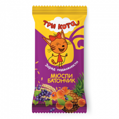 ТРИ КОТА Мюсли батончик без глазури 40г — 65fit