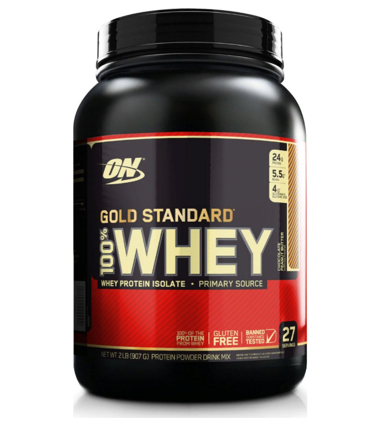 #ON-Gold Standard 100% Whey 2 ib Chocolate Peanut Butter фото 1 — 65fit