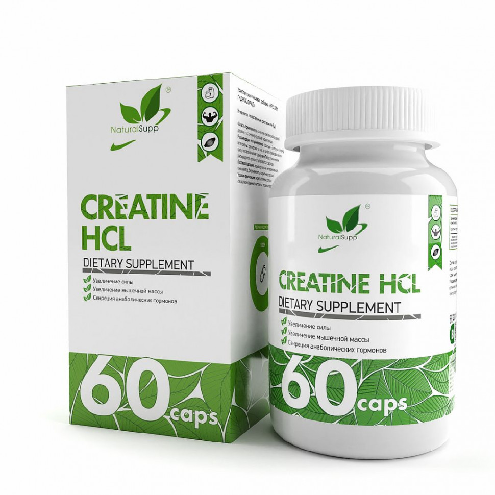 # NATURAL SUPP Creatine HCL 60 t фото 1 — 65fit