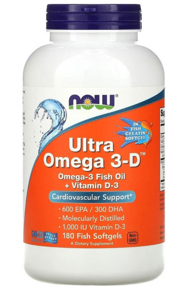 #NOW Ultra Omega 3+D3 180 sgels — 65fit