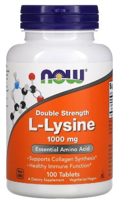 #NOW L-Lysine 1000 mg 100 tablets фото 1 — 65fit