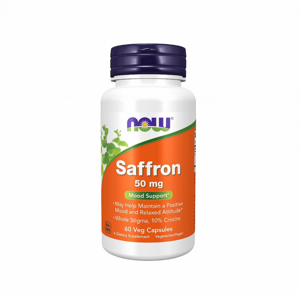 #NOW Saffron 50mg 60 VCapsules фото 1 — 65fit