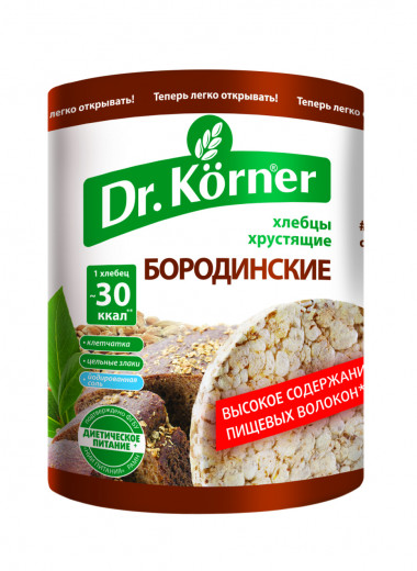 DR.KORNER Хлебцы хрустящие &quot;Бородинские&quot; 100г — 65fit