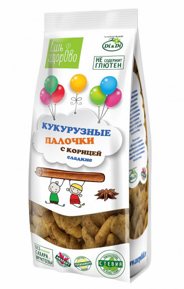 ЕШЬ ЗДОРОВО Палочки кукурузные с корицей 80г — 65fit