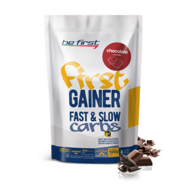 BE FIRST First Gainer Fast &amp; Slow Carbs &quot;Шоколад&quot; 1000г — 65fit