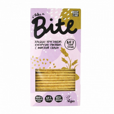 BITE Хлебцы хрустящие Кукурузно-рисовые с морской солью 150г — 65fit