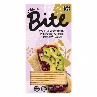 BITE Хлебцы хрустящие Кукурузно-рисовые с морской солью 150г — 65fit