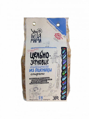 УМНАЯ МАМА Макароны из пшеницы &quot;Спирали&quot; 350г — 65fit