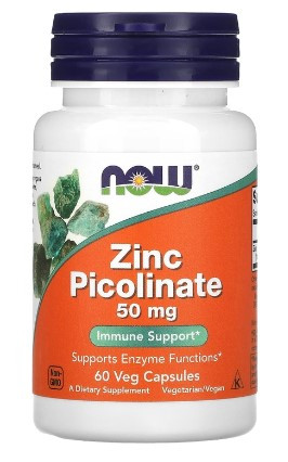 #NOW Zinc Picolinate 50 mg 60 Capsu фото 1 — 65fit