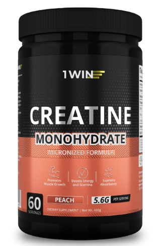 1WIN Креатин моногидрат, Персик, 400г, 60 порций, спп — 65fit
