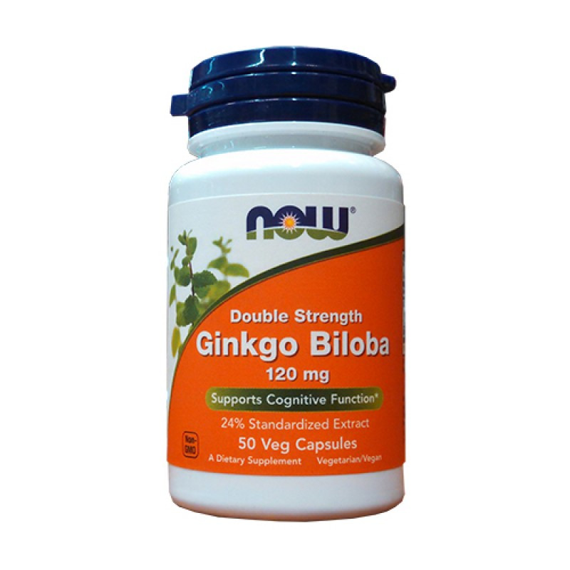 #NOW Ginkgo Biloba 120mg 50 Veg Capsules фото 1 — 65fit
