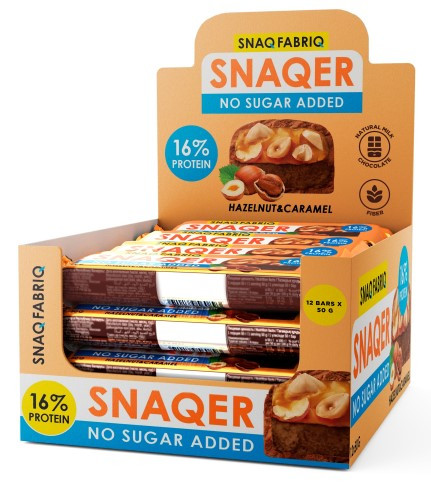 АКЦИЯ 2+1**_SNAQ FABRIQ Snaqer Батончик глазированный "Фундук и карамель" 50г/30 фото 1 &mdash; 65fit