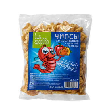 ЕШЬ ЗДОРОВО Чипсы со вкусом креветки и паприки 90г — 65fit
