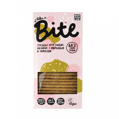 BITE Хлебцы хрустящие рисовые С морковью и томатом 150г — 65fit