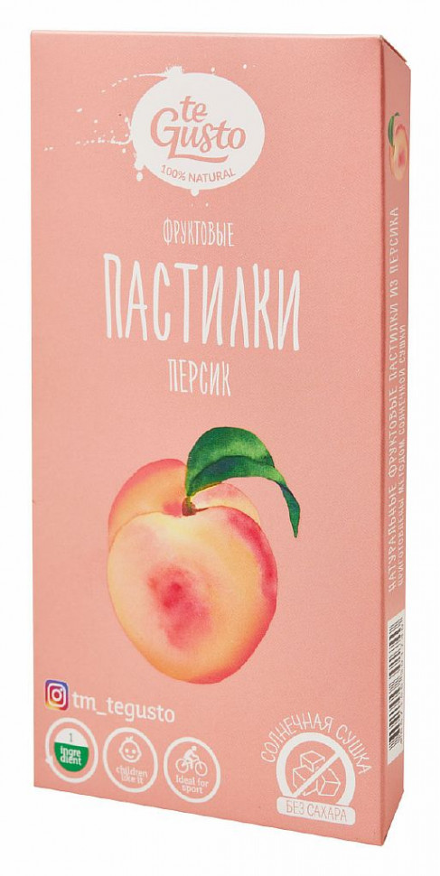 te Gusto Пастилки фруктовые "Персик" 90г фото 1 — 65fit