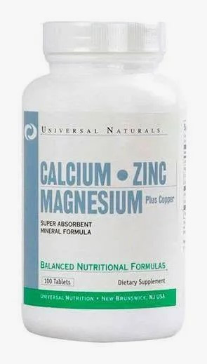 # UNIVERSAL Calcium Zinc Magnesium 100табл фото 1 — 65fit