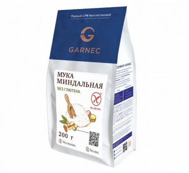 GARNEC  Мука миндальная без глютена 200г &mdash; 65fit