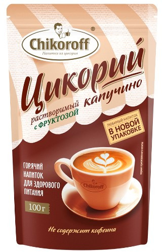 Напиток растворимый из Цикория Капучино с фруктозой. 100гр/12 Чиккорофф фото 1 — 65fit