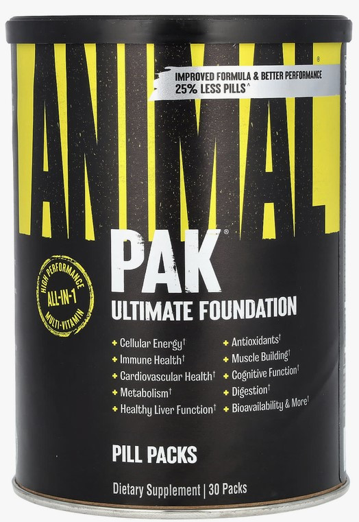 #Animal Pak Комплекс витаминов и минералов 30 пакетиков фото 1 — 65fit
