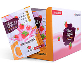 Быстрорастворимый протеиновый коктейль Пей Худей клубника 25гр, #БЕШЕНАЯСУШКА — 65fit