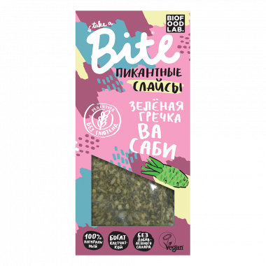 BITE Слайсы пряные из зеленой гречки с васаби 100г — 65fit