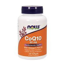 NOW CoQ10 60 mg with Omega 3 120 caps — 65fit