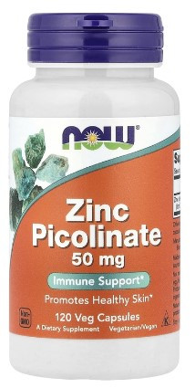 #NOW Zinc Picolinate 50 mg 120 Veg Capsules — 65fit