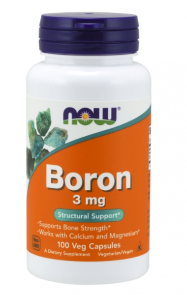 #NOW Boron 3mg 100 Capsules — 65fit