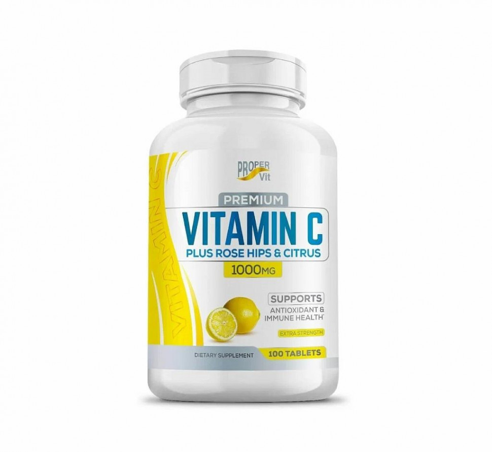 #PROPER VIT Vitamin C 1000mg plus Rosehips&Citrus 100tab фото 1 — 65fit