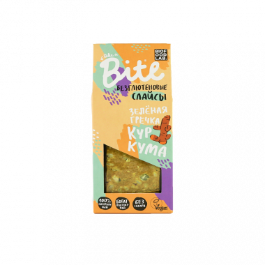 BITE СЛАЙСЫ с зеленой гречкой и куркумой 100г — 65fit