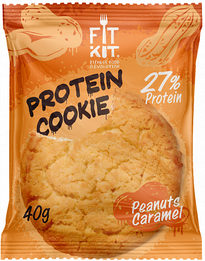 FIT KIT Protein Cookie Арахис-карамель 40г/24 фото 1 — 65fit