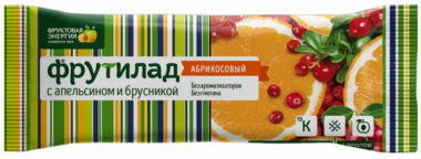 ФРУТИЛАД Батончик фруктовый с апельсином и брусникой 30г — 65fit