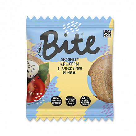 BITE КРЕКЕРЫ Овсяные с кунжутом и чиа 66г фото 1 — 65fit