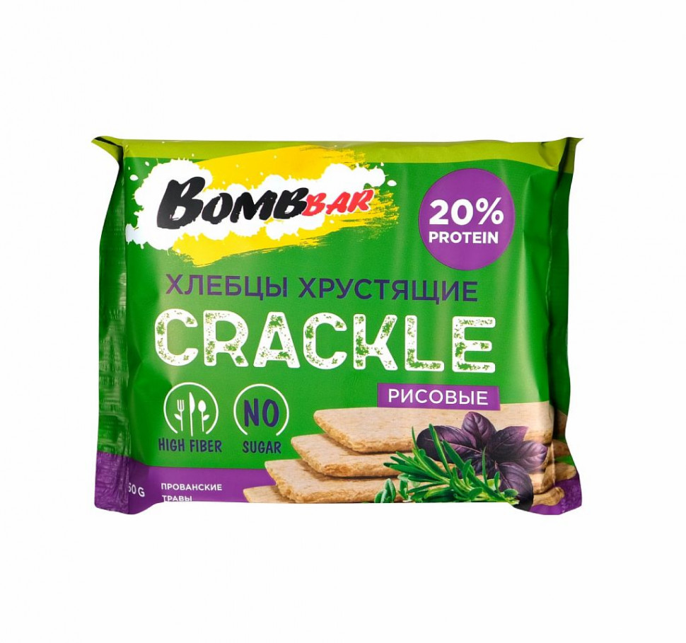 BOMBBAR Хлебцы хрустящие рисовые "Прованские травы" 60г фото 1 — 65fit