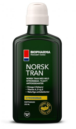 Norsk Tran Omega-3 со вкусом Лимона 250мл, BioPharma фото 1 — 65fit