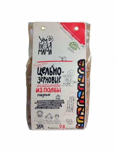 УМНАЯ МАМА Макароны из полбы &quot;Перья&quot; 350г — 65fit