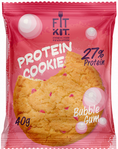 FIT KIT Protein Cookie Бабл Гам 40г/24 — 65fit