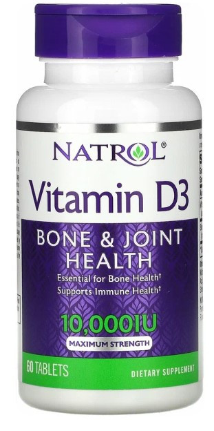 #NATROL Vitamin D3 10000 60 tab фото 1 — 65fit