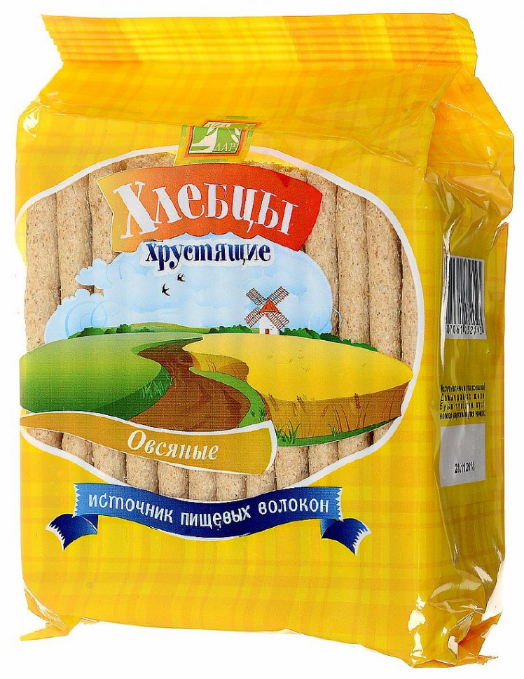 ДИАДАР Хлебцы хрустящие Овсяные 100г фото 1 — 65fit