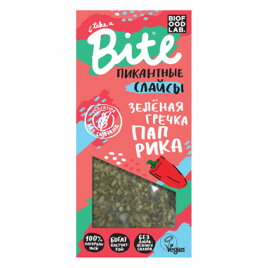 BITE Слайсы пряные из зеленой гречки с паприкой 100г — 65fit