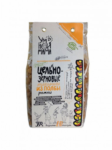 УМНАЯ МАМА Макароны из полбы &quot;Рожки&quot; 350г — 65fit