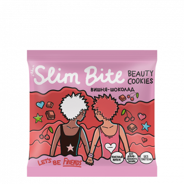 SLIM BITE Beauty Cookie Печенье «Вишня-шоколад» 115г — 65fit