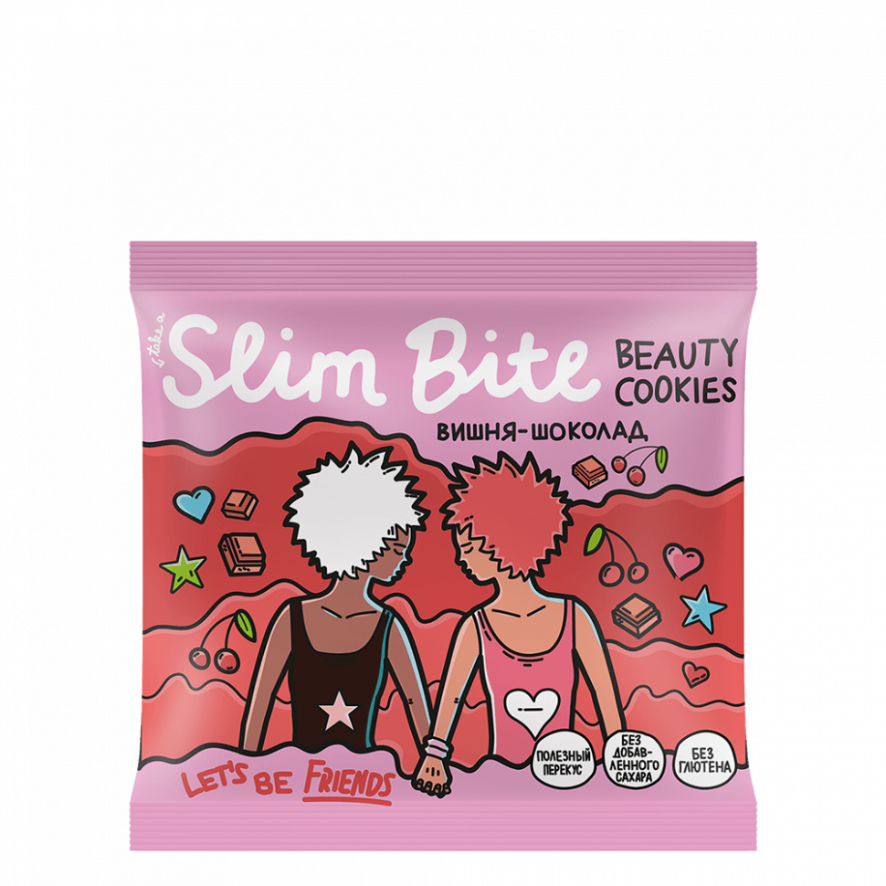 SLIM BITE Beauty Cookie Печенье «Вишня-шоколад» 115г фото 1 — 65fit