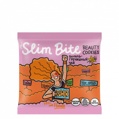 SLIM BITE Beauty Cookie Печенье «Вишня-шоколад» 115г — 65fit