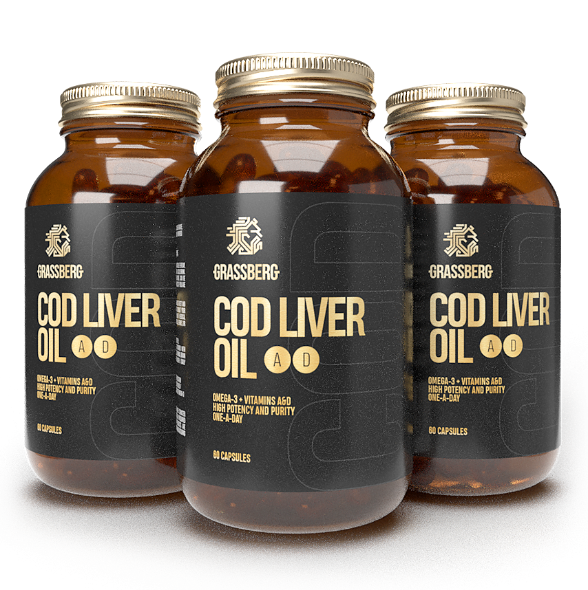 #GRASSBERG God Liver Oil 41+Vit D A  60cap фото 1 — 65fit