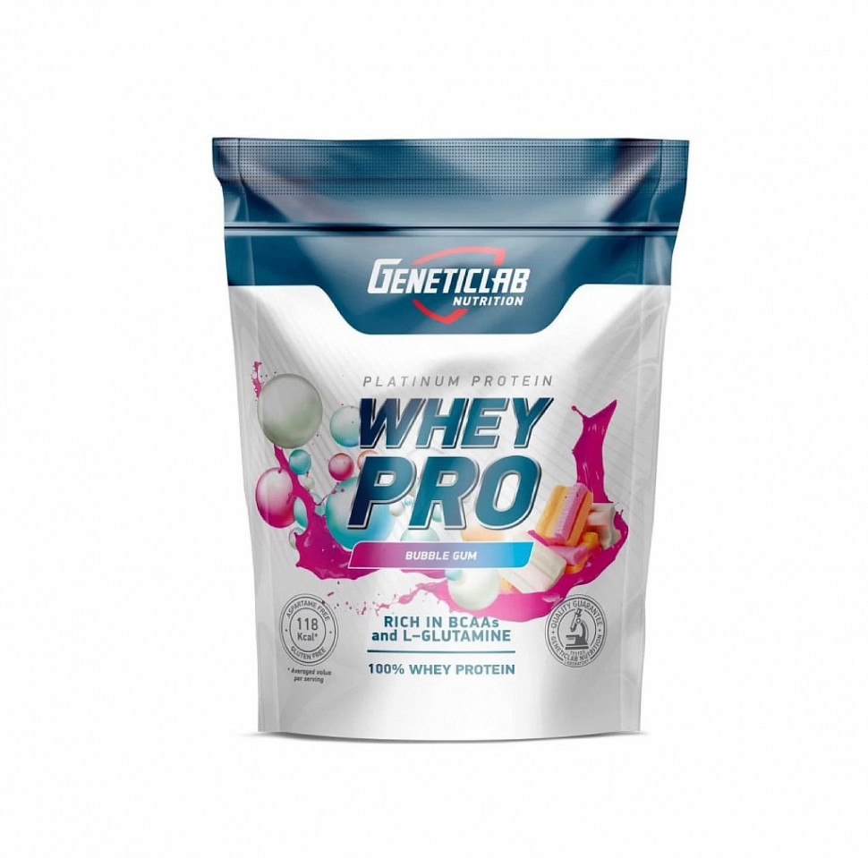 #GeneticLab WHEY PRO 1000g Баббл Гам розовый фото 1 — 65fit