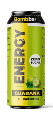 ТМ Bombbar Напиток безалкогольный слабогазированный со вкусом лайм-мята 500 мл &mdash; 65fit