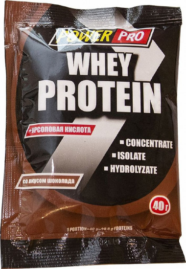 Whey Protein шоколад 40г, PowerPro — 65fit