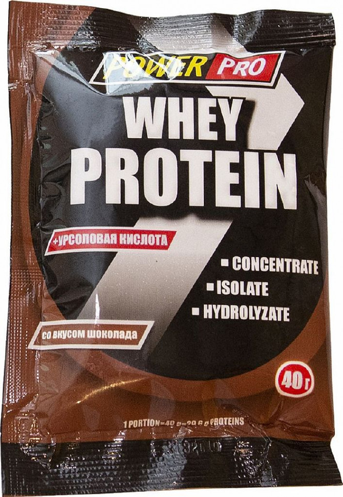 Whey Protein шоколад 40г, PowerPro фото 1 — 65fit