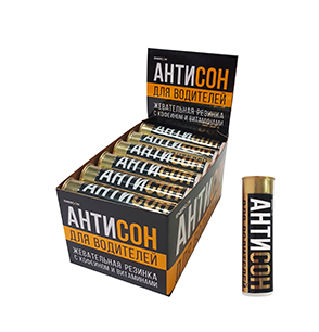 Жевательная резинка тонизирующая серия АНТИСОН БЕЗ САХАРА10гр, ENERGON — 65fit